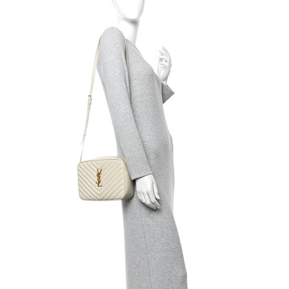 Saint Laurent Calfskin Matelasse Monogram Lou Camera Bag Crema Soft 2 of 10