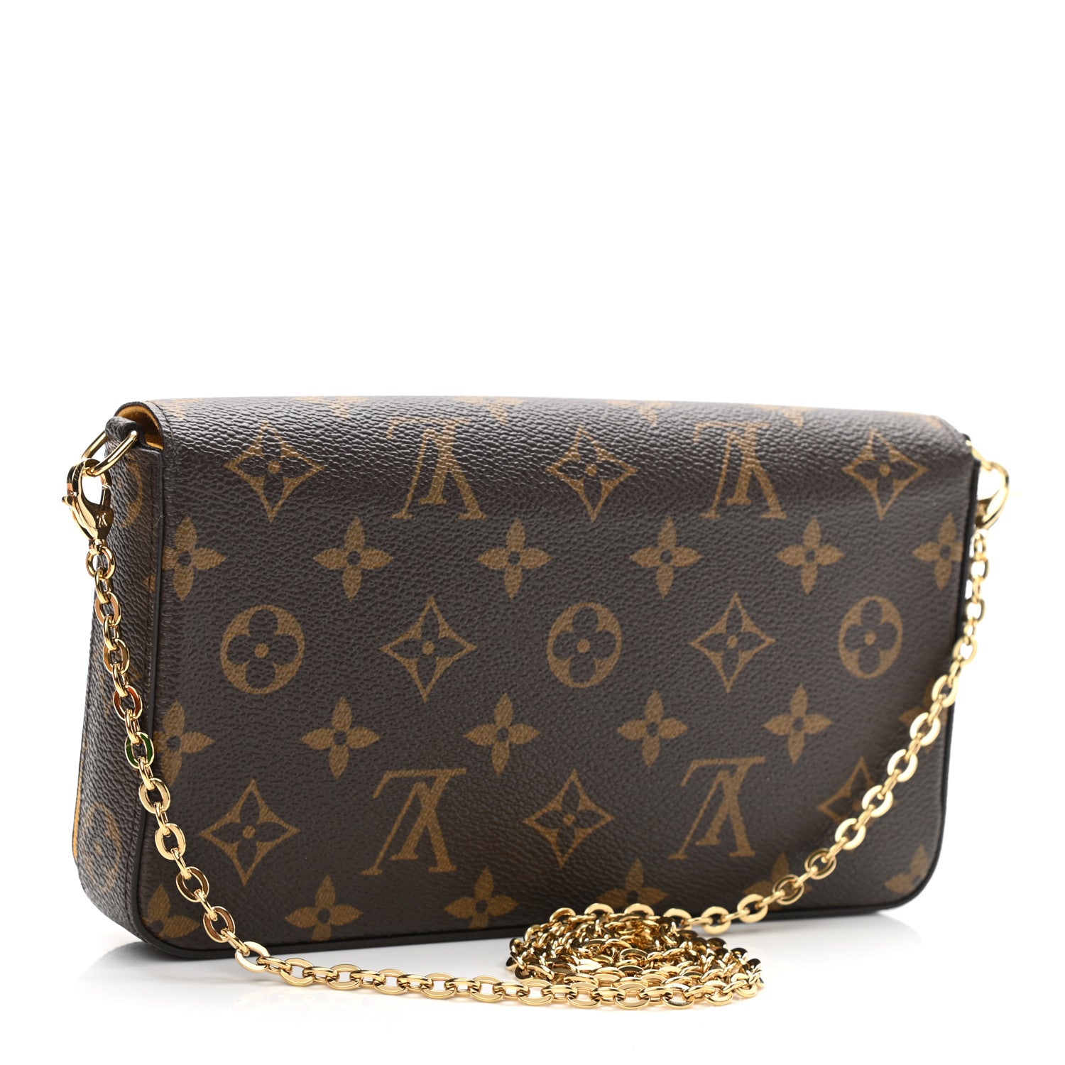 Louis Vuitton Monogram 2022 Christmas Animation New York Soho Pochette Felicie Chain Wallet Yellow 4 of 11
