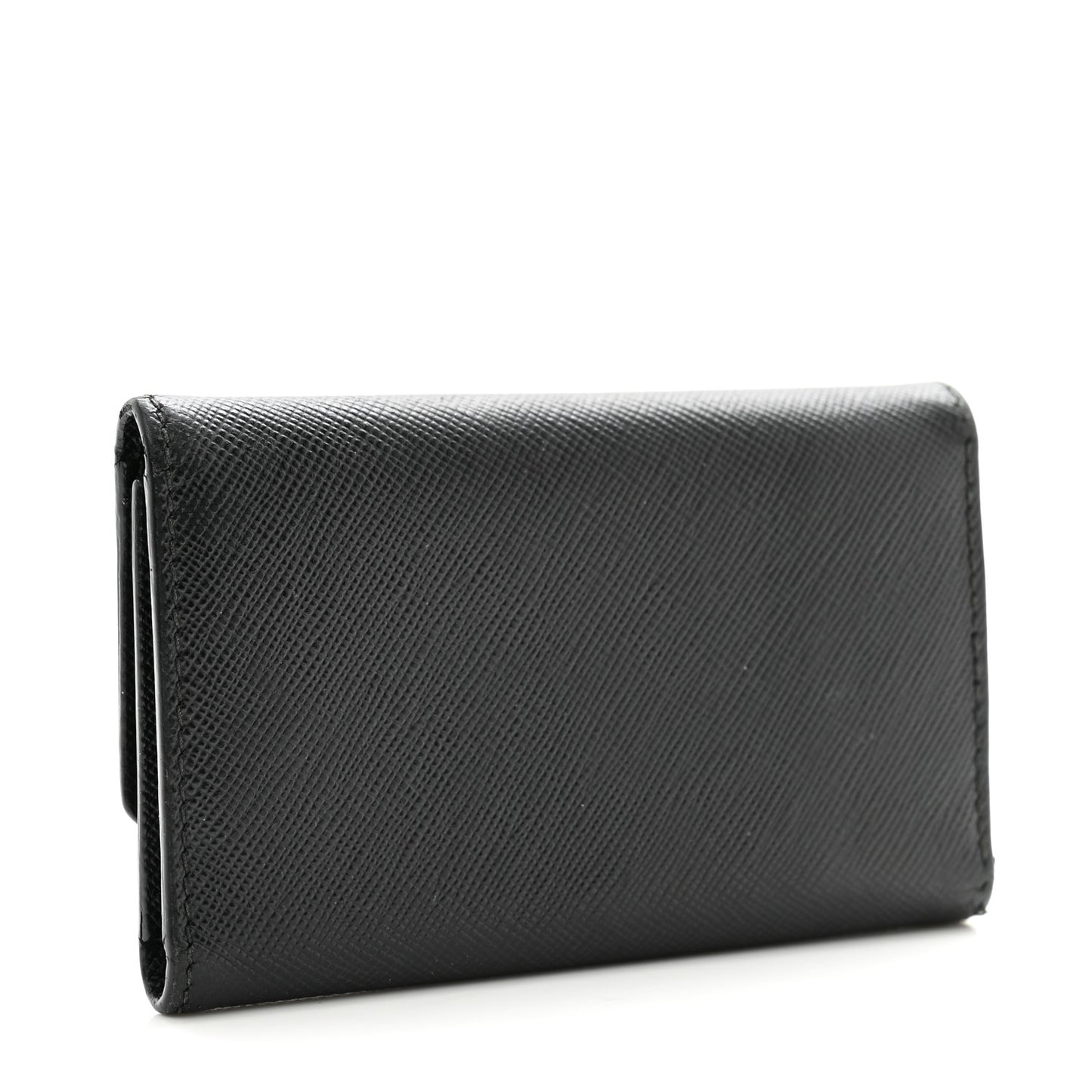 Saffiano 6 Key Holder Black
