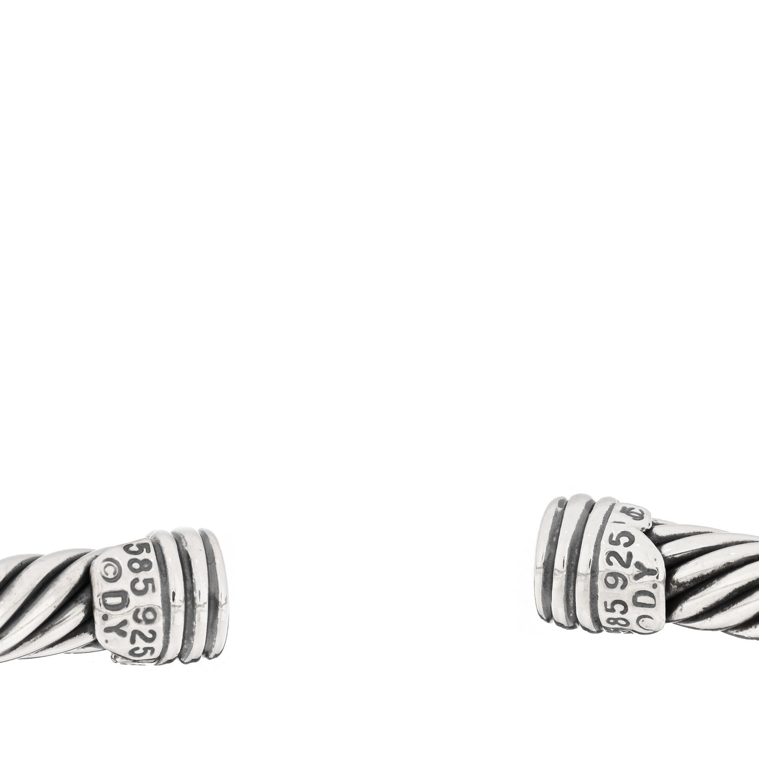 David Yurman Sterling Silver 14K Yellow Gold 5mm Triple X Cable Bracelet 3 of 3