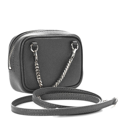 Saint Laurent Grain De Poudre Matelasse Monogram Baby Lou Camera Bag Dark Smog 3 of 8
