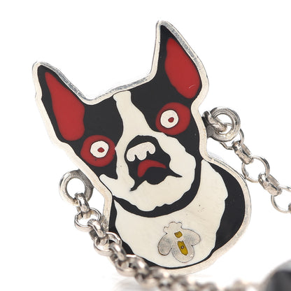 Gucci Sterling Silver Black Spinel Enamel Orso Bracelet 6 of 8