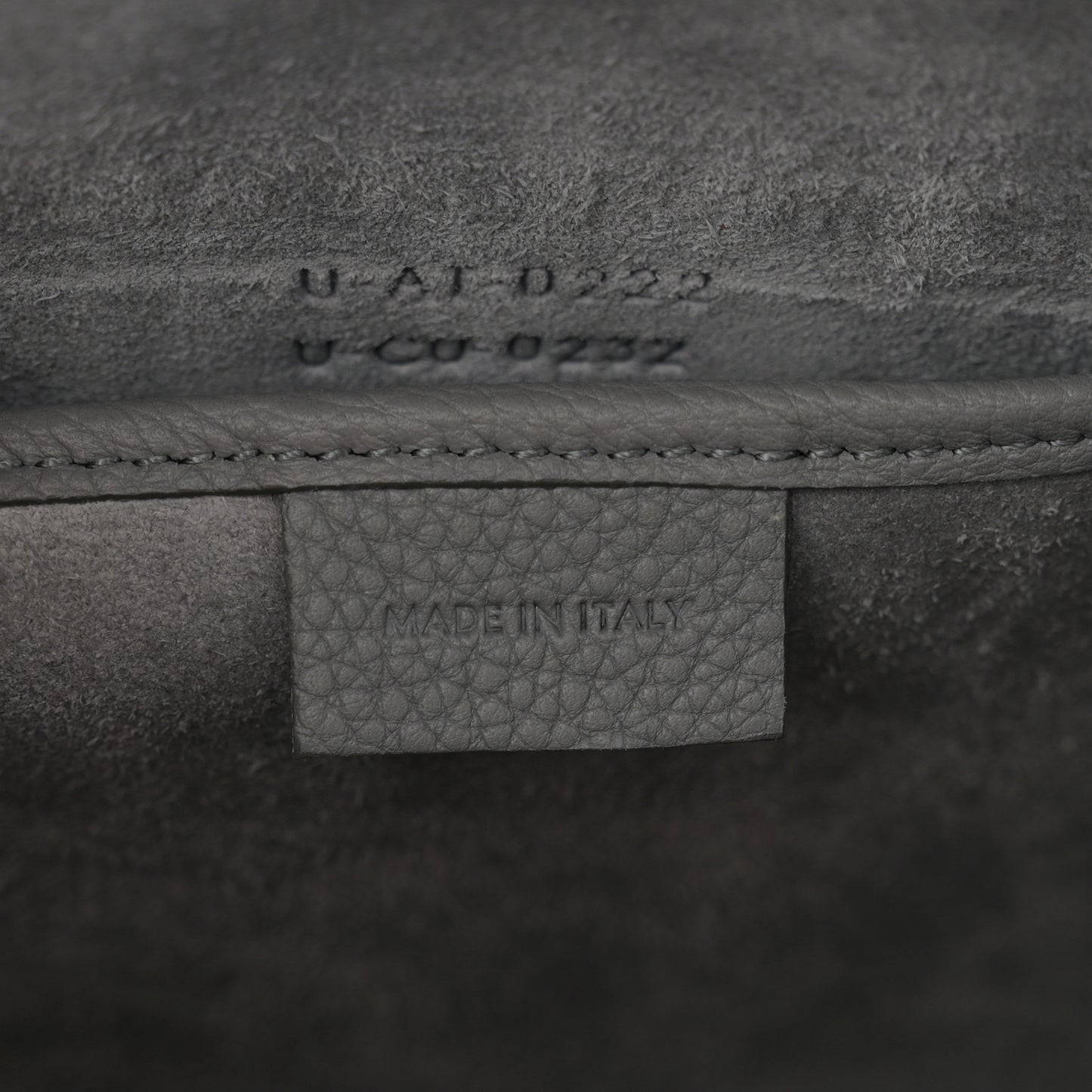 Drummed Calfskin Nano Luggage Kohl