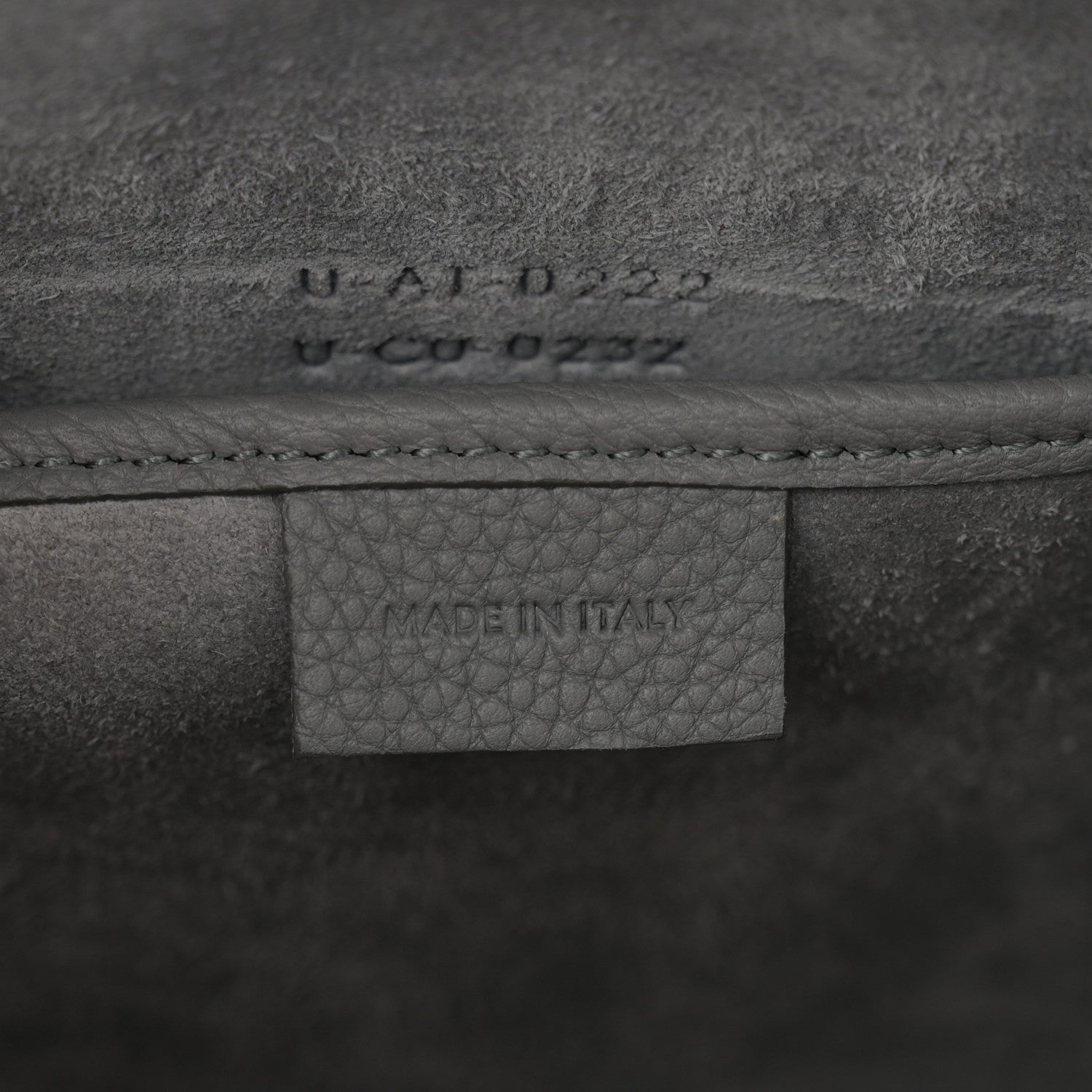 Celine Drummed Calfskin Nano Luggage Kohl 6 of 10