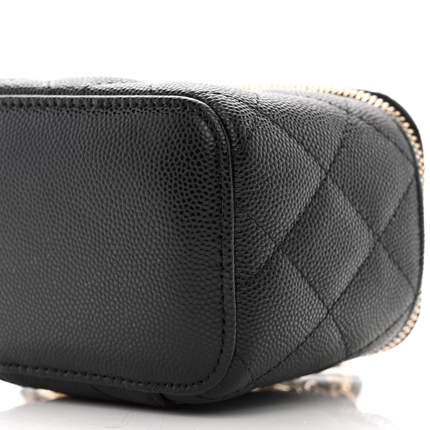Chanel Caviar Quilted Mini Vanity Case With Chain Black 10 of 10