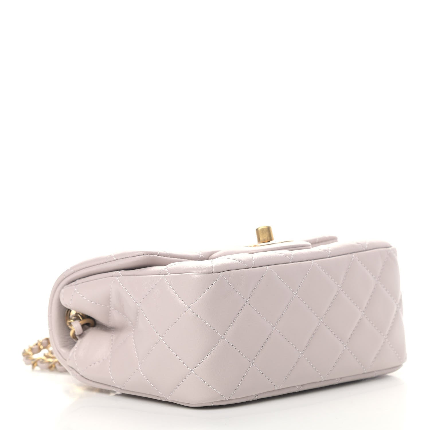 Chanel Lambskin Quilted Mini Pearl Crush Flap Light Purple 3 of 4
