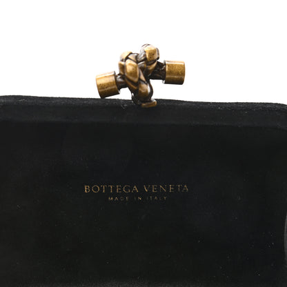 Bottega Veneta Satin Intreccio Impero Knot Clutch Black 6 of 6