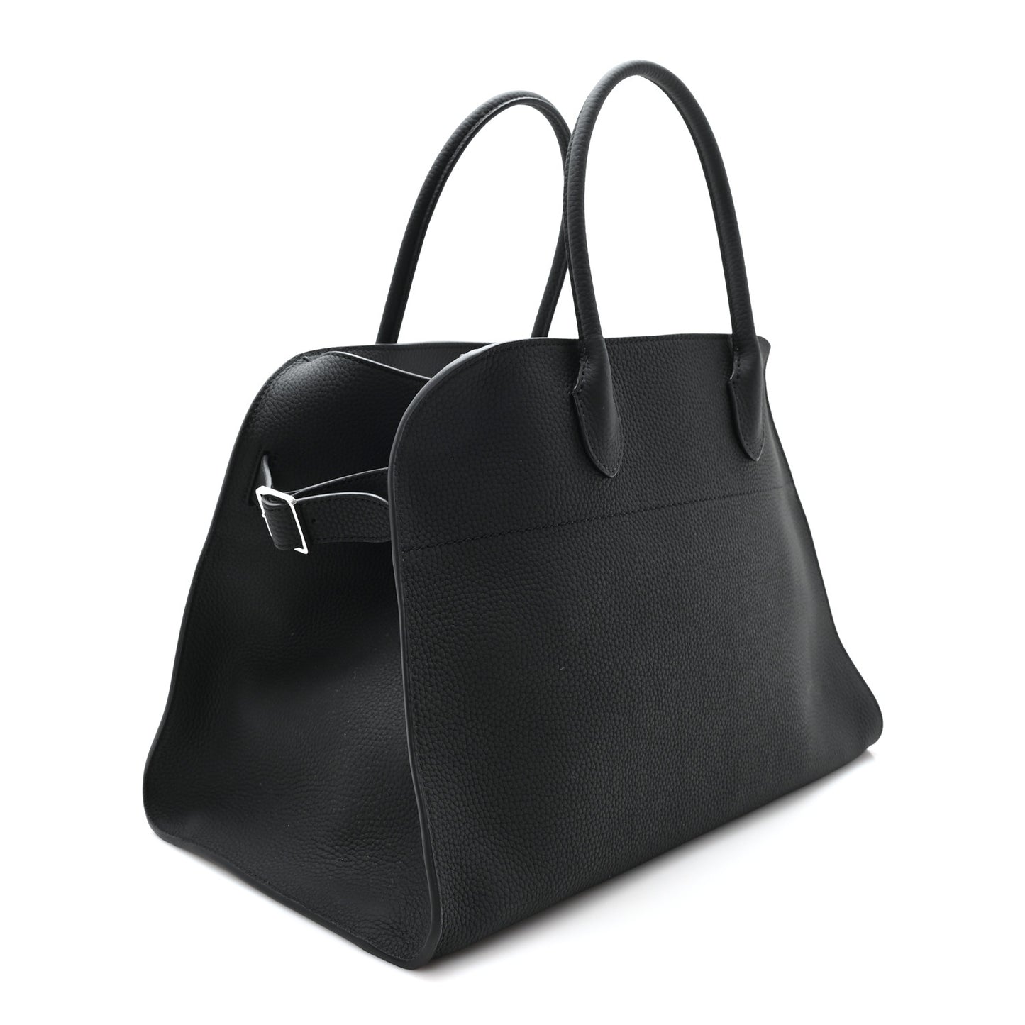 Matte Grained Calfskin Soft Margaux 15 Black