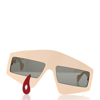 Gucci Acetate Crystal Hollywood Forever Tear Drop Sunglasses GG0359S Ivory 2 of 8