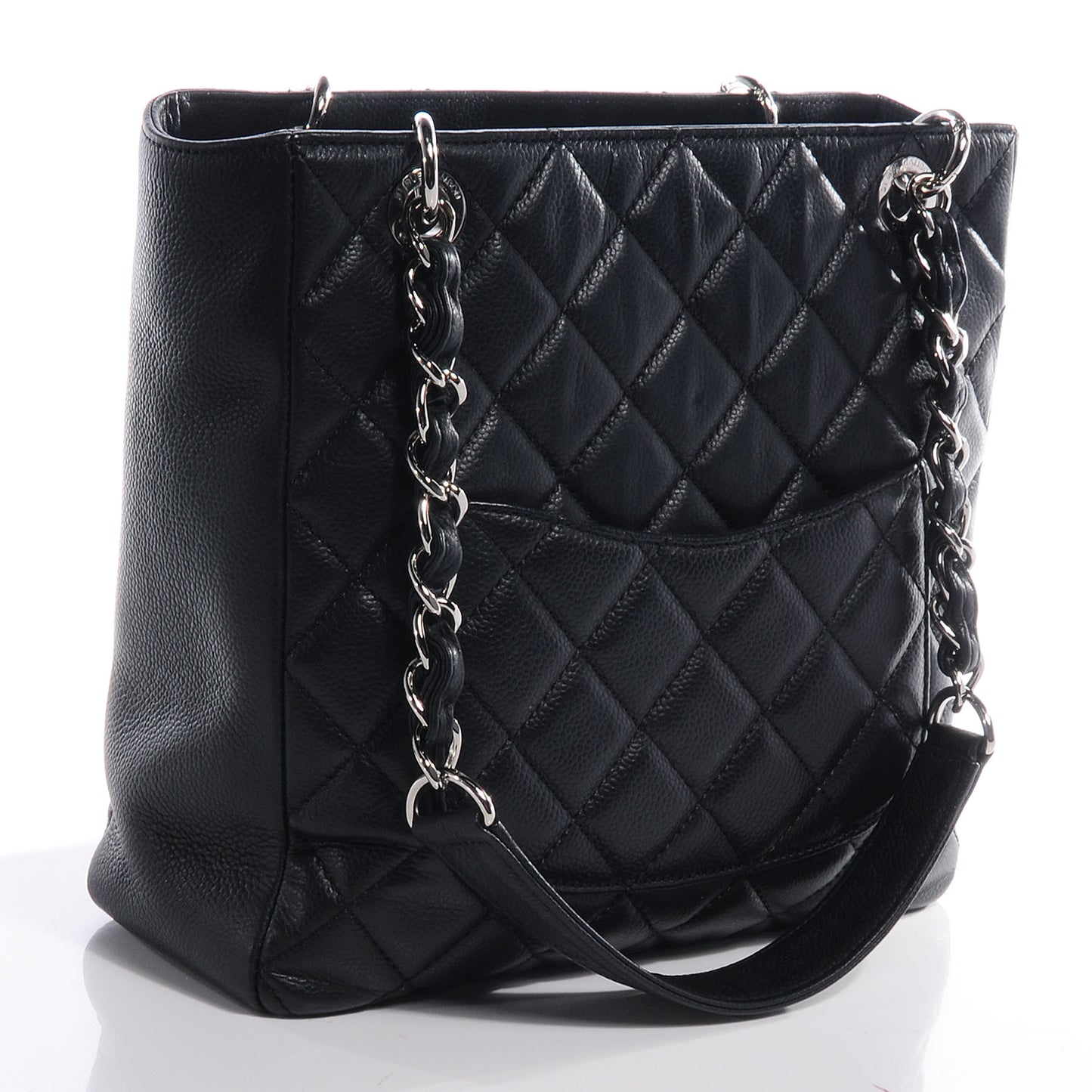 Caviar Petit Shopping Tote PST Black