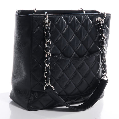 Chanel Caviar Petit Shopping Tote PST Black 3 of 8