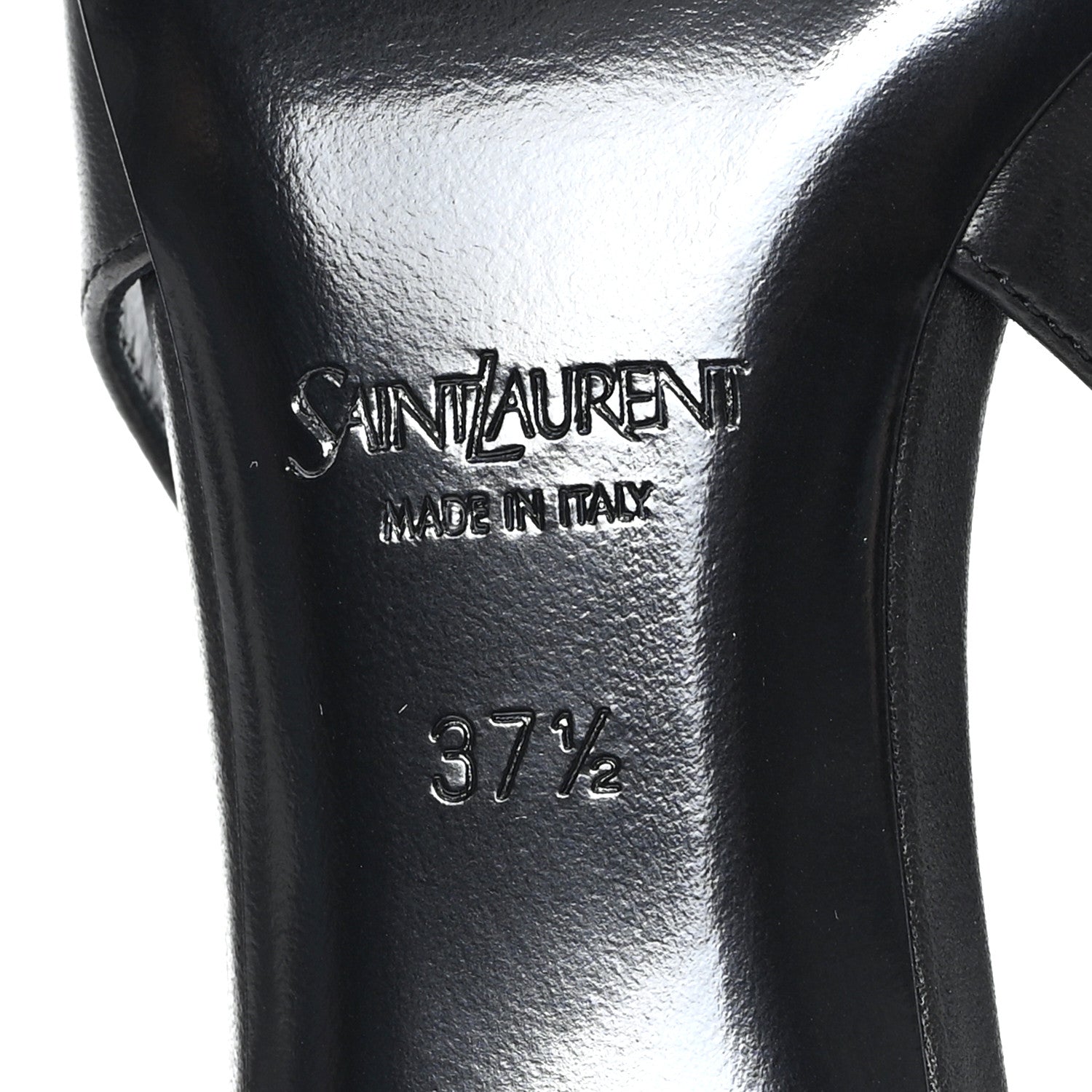 Saint Laurent Nappa Giannutri Vendome Slingback 50mm Pumps 37.5 Black 7 of 9