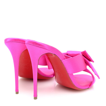 Christian Louboutin Satin Matricia Bow Sandals 41 Holly Pink 4 of 7