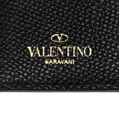 Valentino Garavani Grainy Calfskin VSling Compact Wallet Black 6 of 9