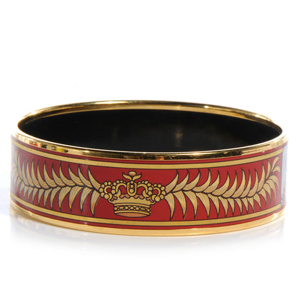 Hermes Enamel Printed Royal Tiger Wide Bracelet 65 3 of 5
