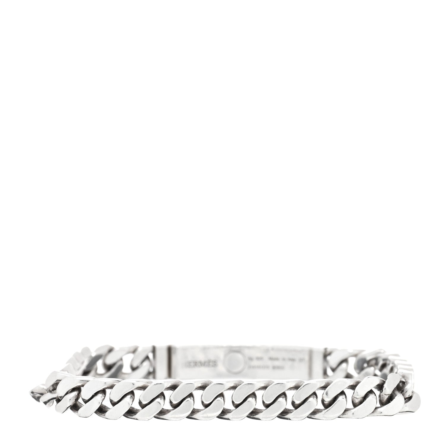 Hermes Sterling Silver TPM Kelly Gourmette Bracelet ST 3 of 4