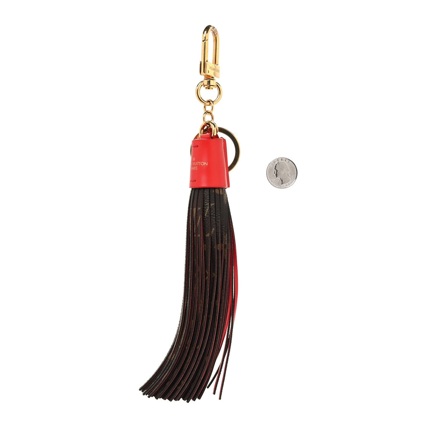 Louis Vuitton Monogram Tassel Bag Charm Red 2 of 6