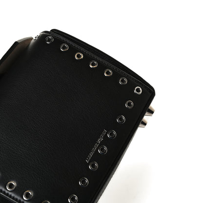 Alexander McQueen Fine Grain Goatskin Perforated Box Shoulder Bag 16 Black 12 of 16