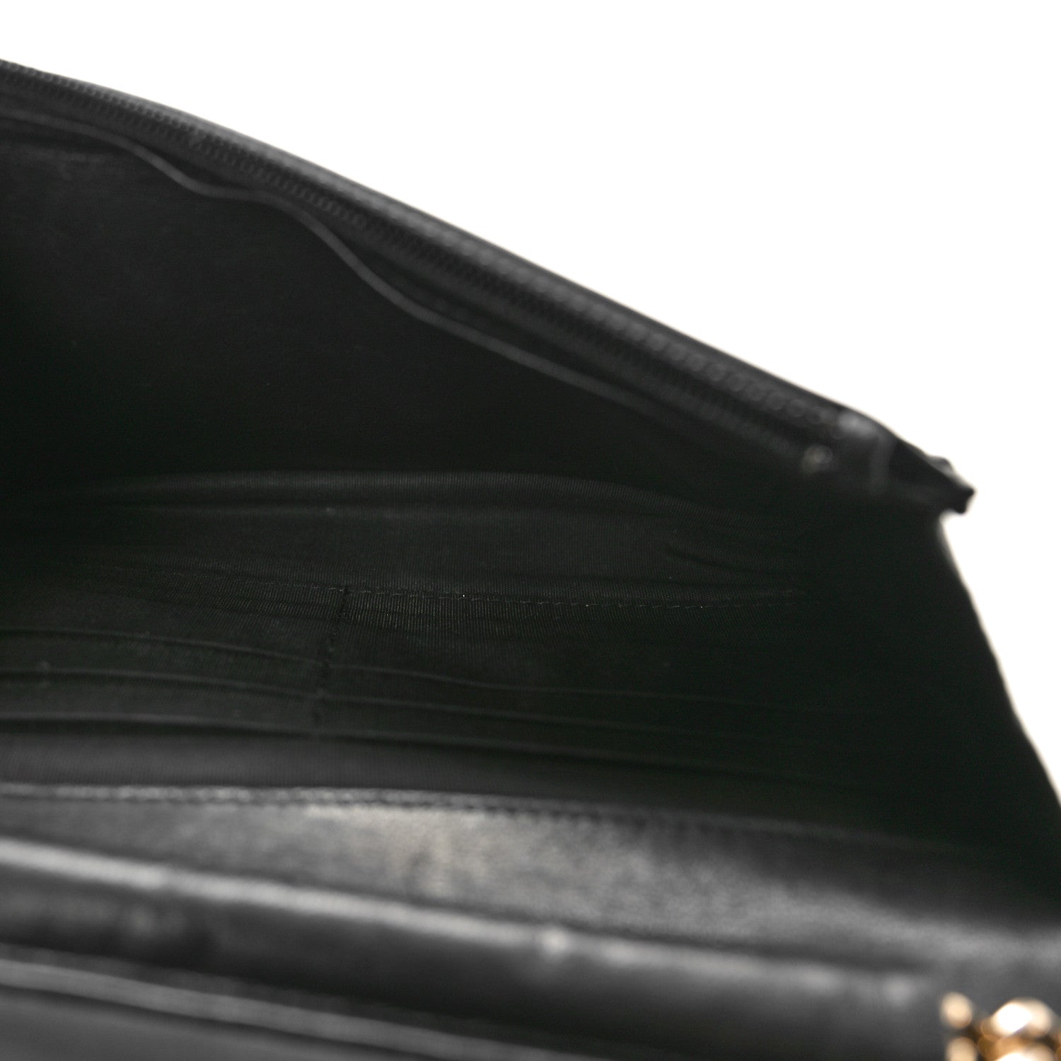 Chanel Lambskin Quilted Boy Wallet On Chain WOC Black 5 of 10