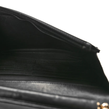 Chanel Lambskin Quilted Boy Wallet On Chain WOC Black 5 of 10