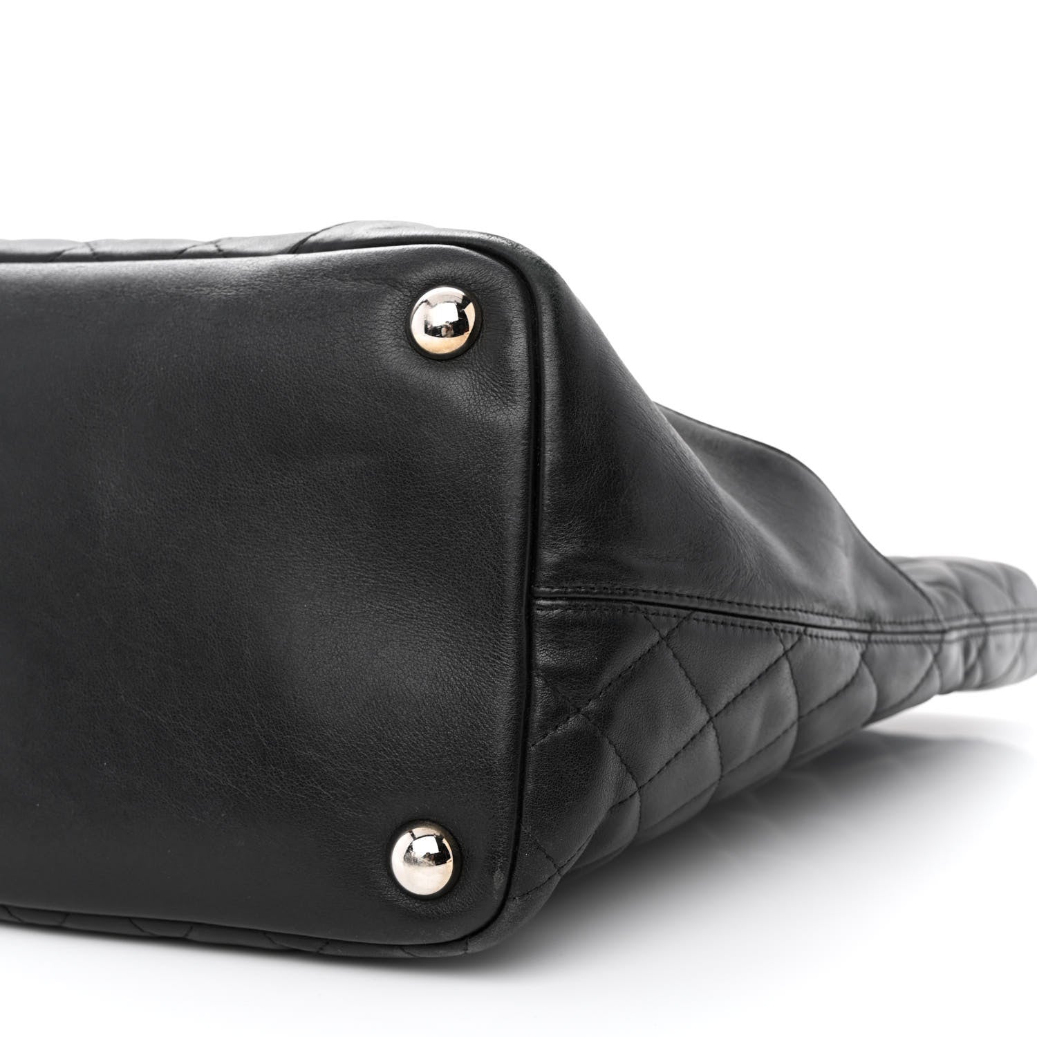 Chanel Calfskin Quilted Large Cambon Tote Black White 10 of 14