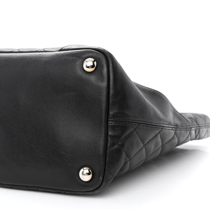 Chanel Calfskin Quilted Large Cambon Tote Black White 10 of 14