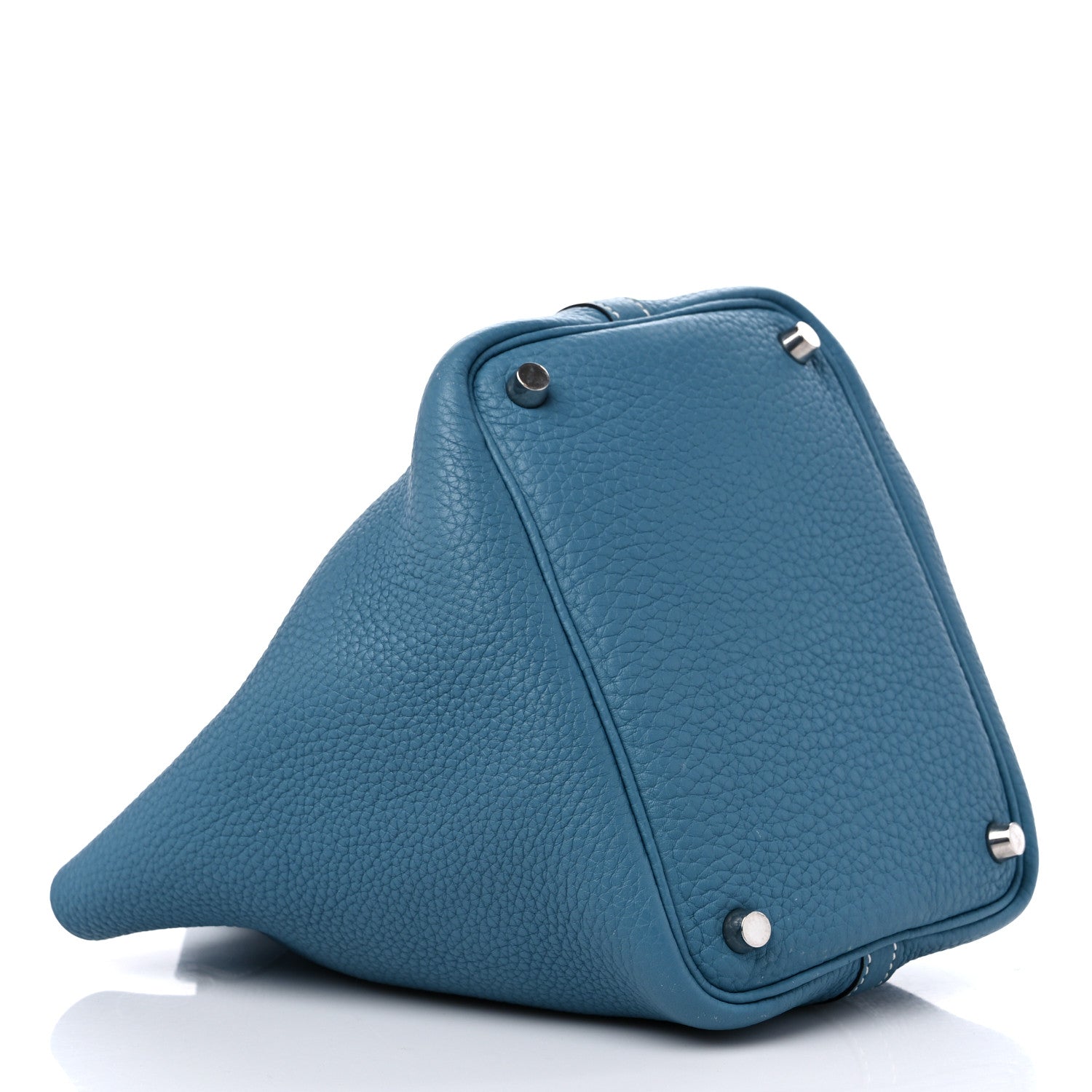 Hermes Taurillon Clemence Picotin Lock 18 PM Blue Jean 4 of 12