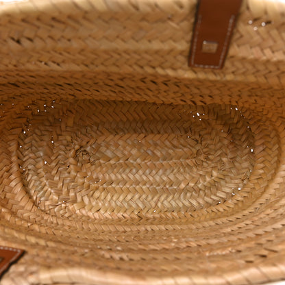 Loewe Raffia Large Basket Tote Bag Natural Tan 5 of 9