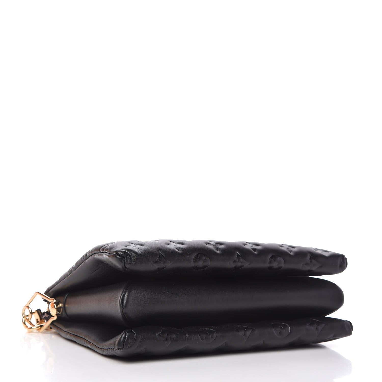 Louis Vuitton Lambskin Embossed Monogram Coussin PM Black 4 of 11