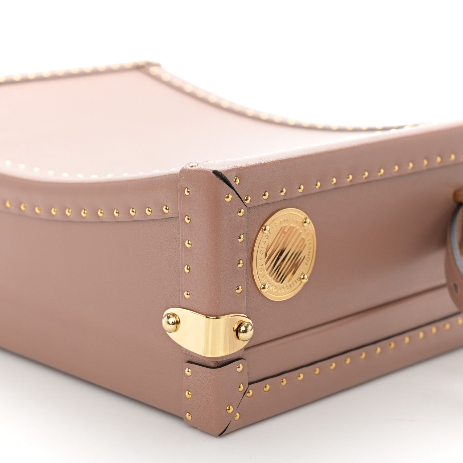Moynat Box Calfskin Mini Limousine Box Bag Deserts Rose 9 of 9