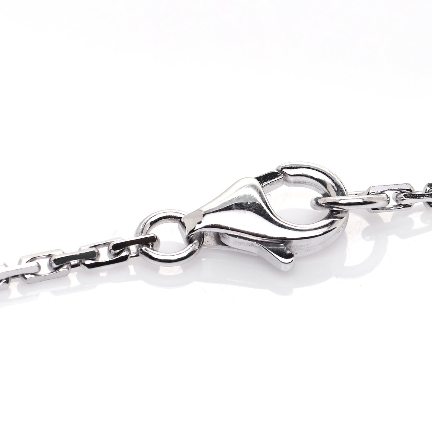 18K White Gold Diamond Interlocking LOVE Necklace