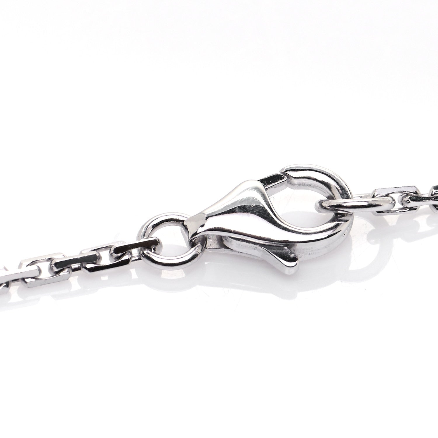 Cartier 18K White Gold Diamond Interlocking LOVE Necklace 4 of 7