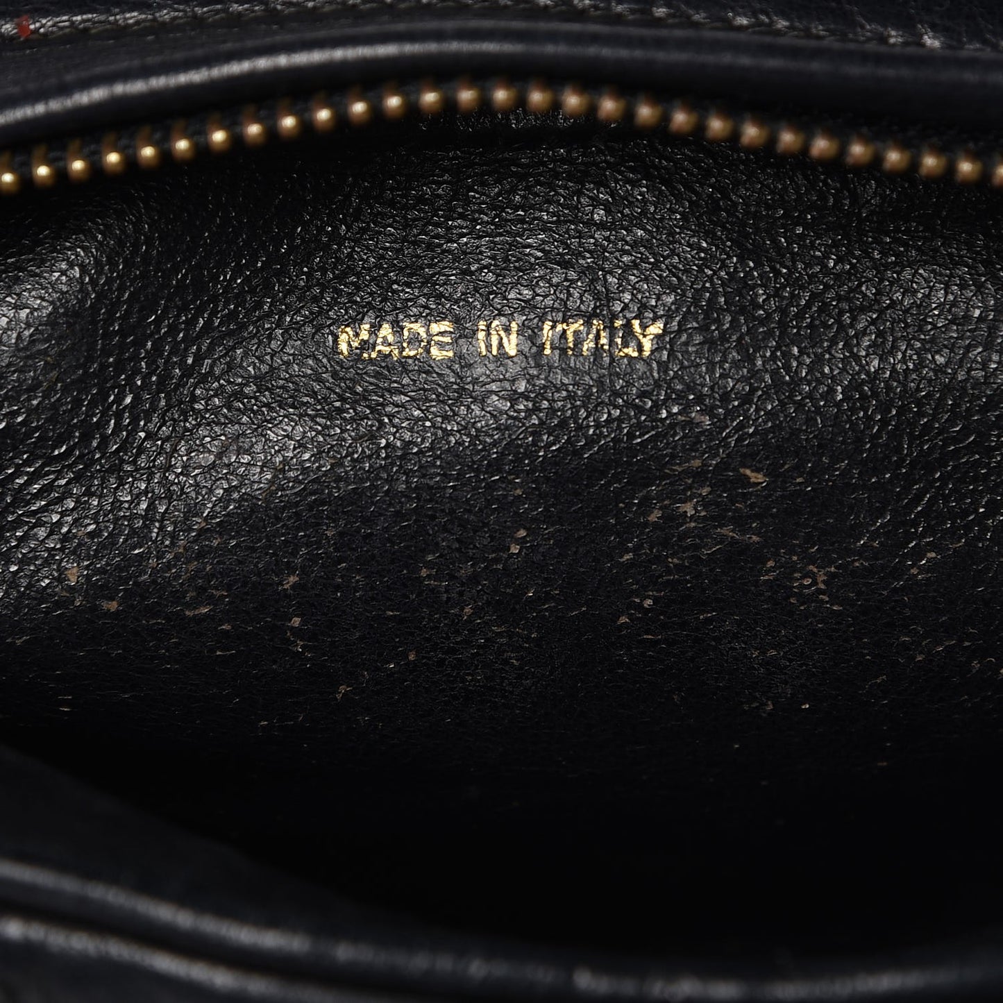 Lambskin Quilted CC Tassel Camera Case Black