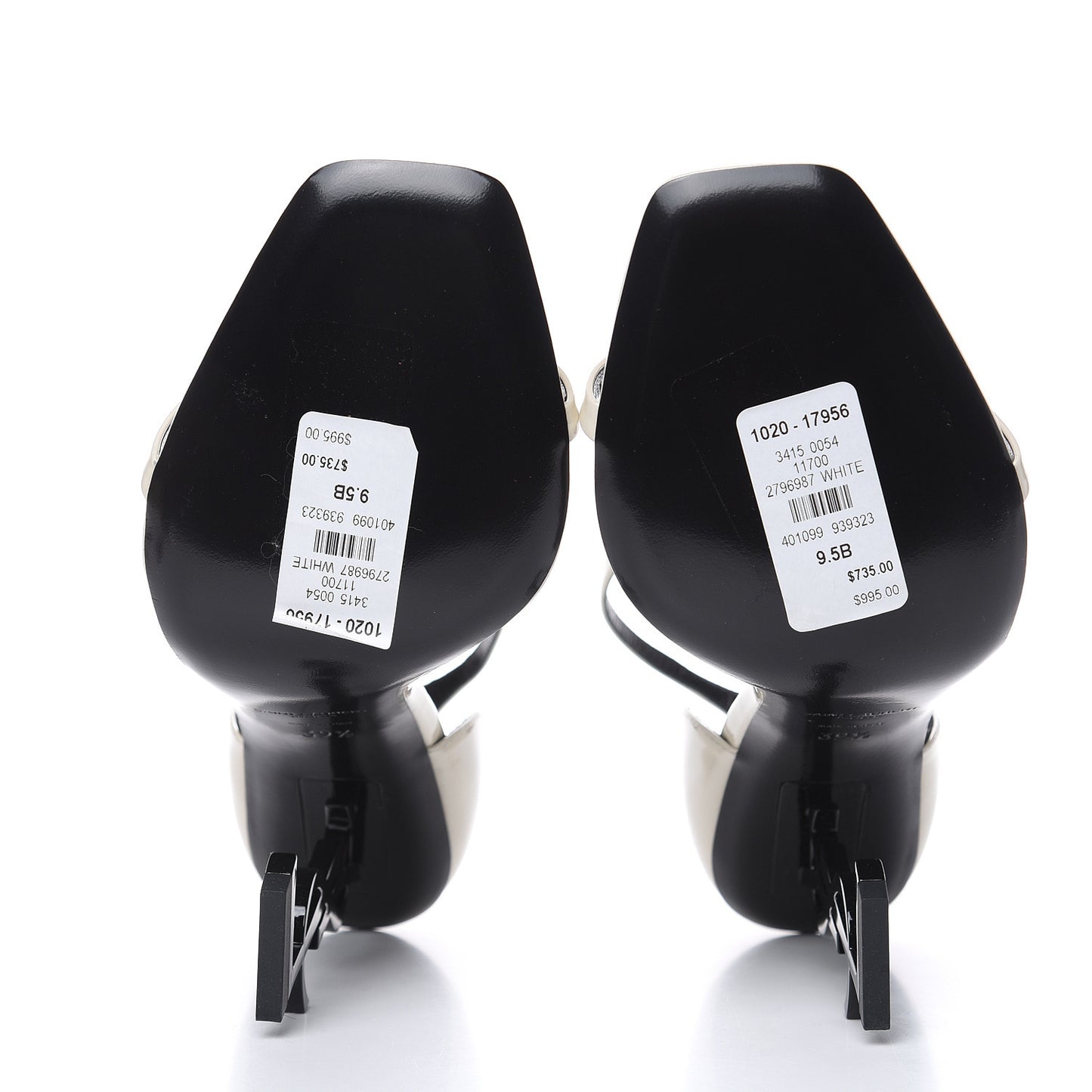 Patent Calfskin Opyum Sandals 39.5 White