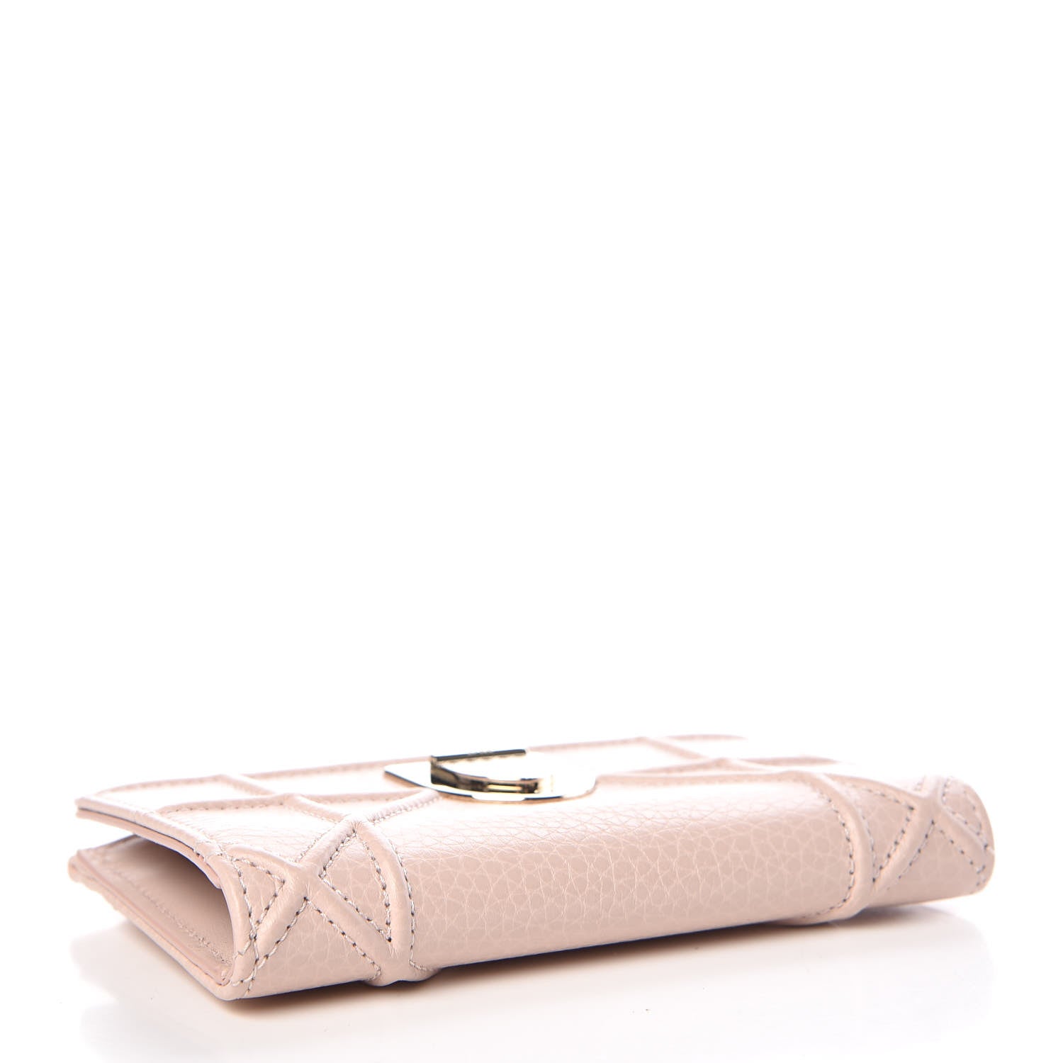 Christian Dior Grained Calfskin Cannage Diorama Wallet Rose Poudre 4 of 7