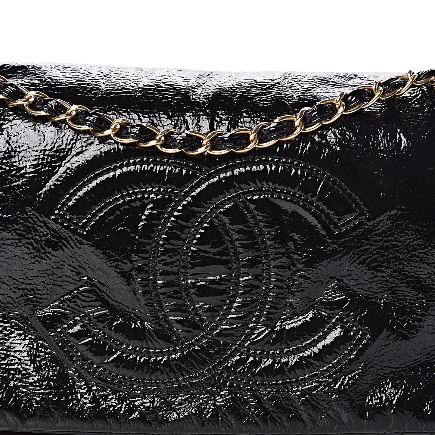 Vinyl Medium Rock and Chain Flap Black