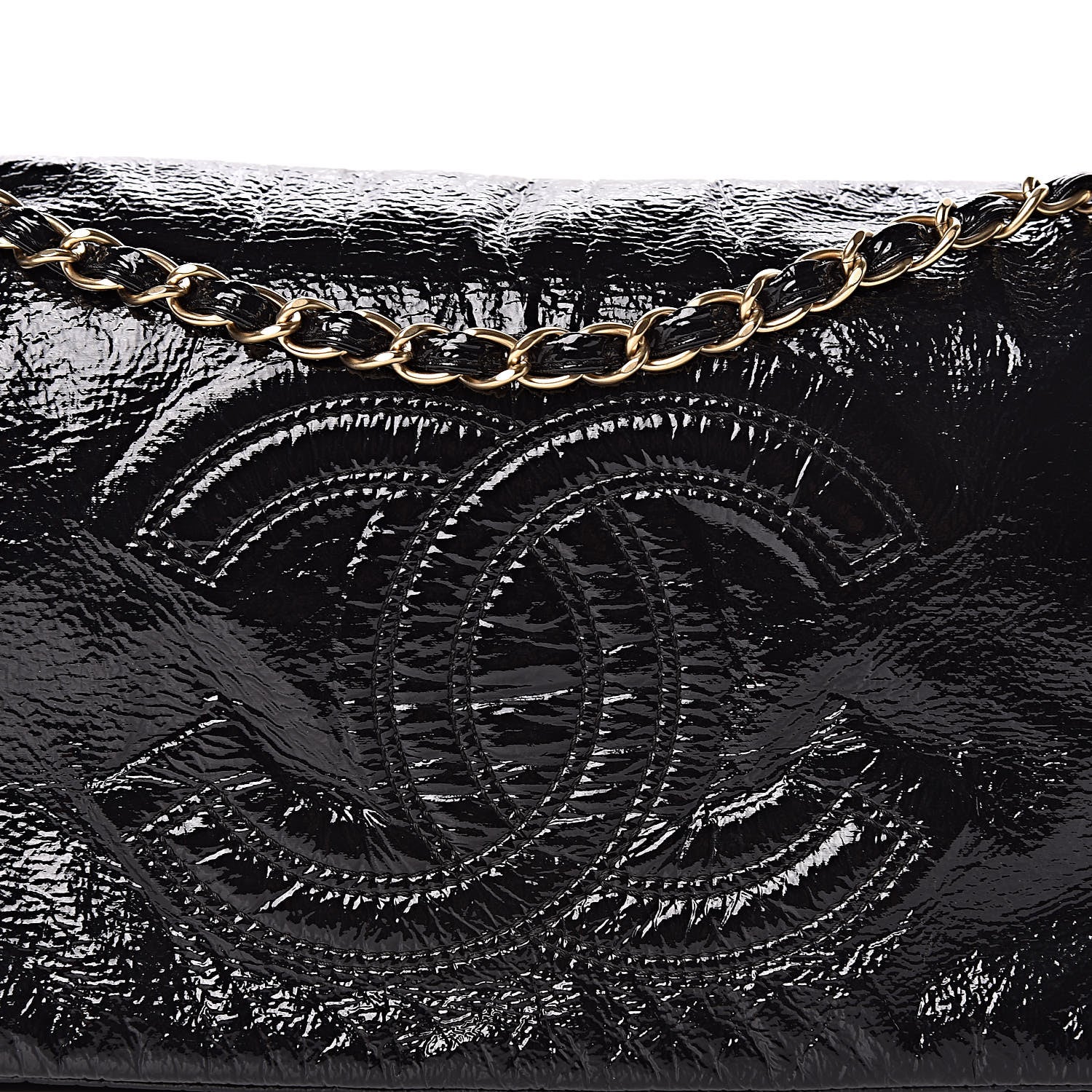 Chanel Vinyl Medium Rock and Chain Flap Black 11 of 11