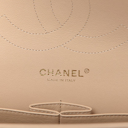 Chanel Lambskin Quilted Jumbo Double Flap Beige 8 of 10