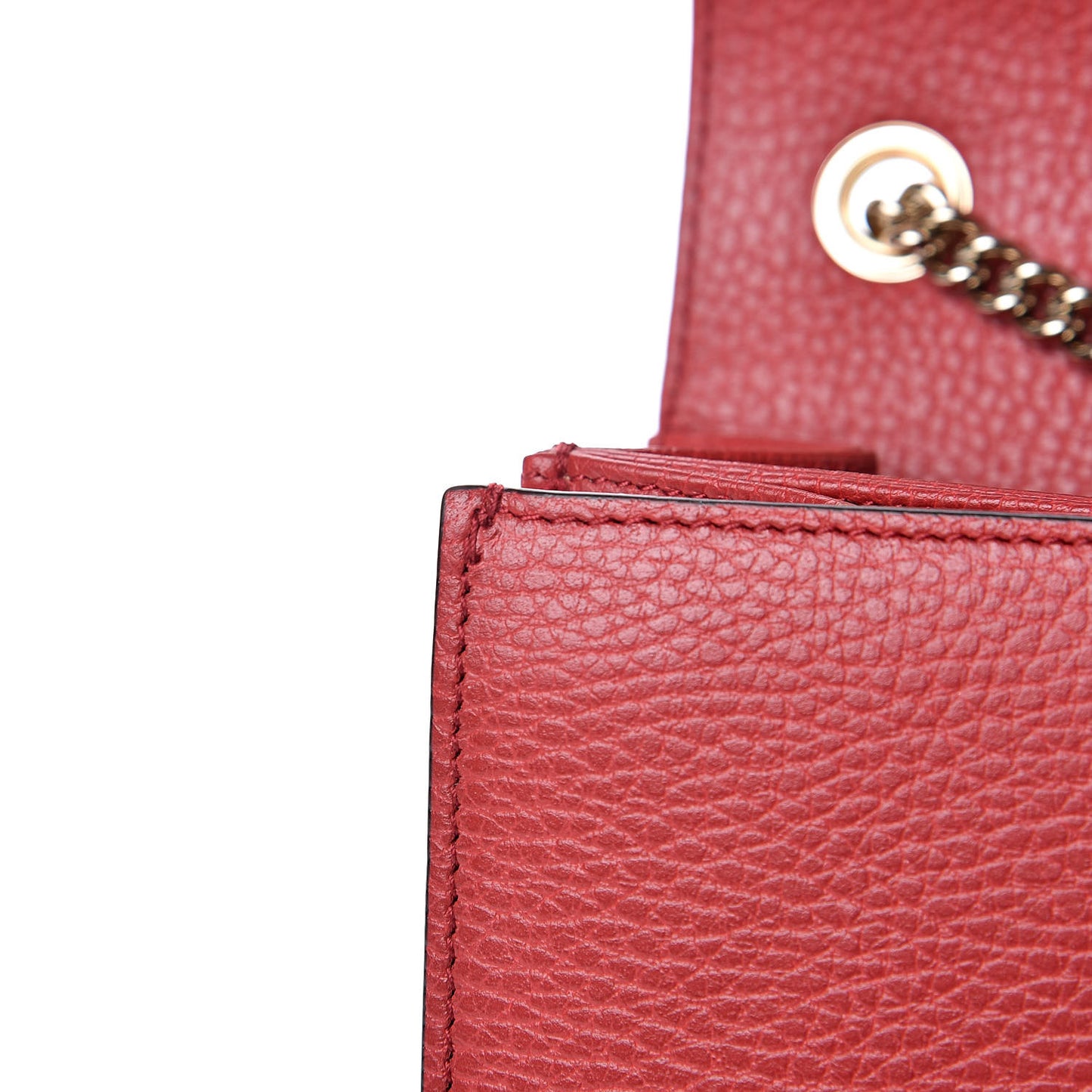 Dollar Calfskin Small Interlocking G Shoulder Bag Red