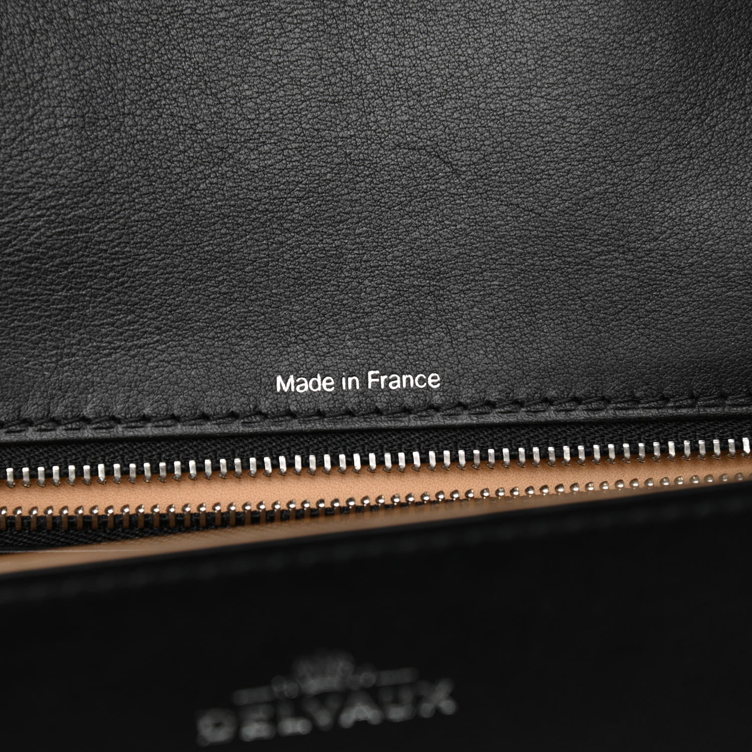 Delvaux Calfskin PM Madame Chaine Bag Black White 7 of 8
