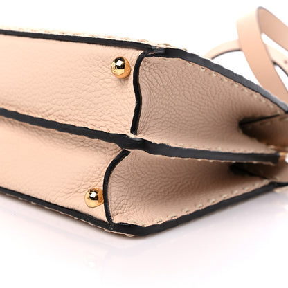 Fendi Vitello Granato Camoscio Selleria Macro Stitchings Small Peekaboo I SEE U Satchel Rosa Plaster 7 of 7