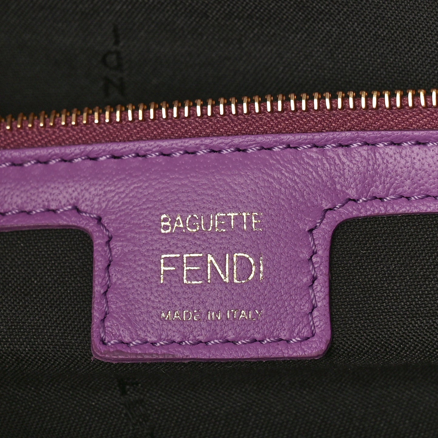 Nappa FF 1974 Embossed Baguette Agapanto