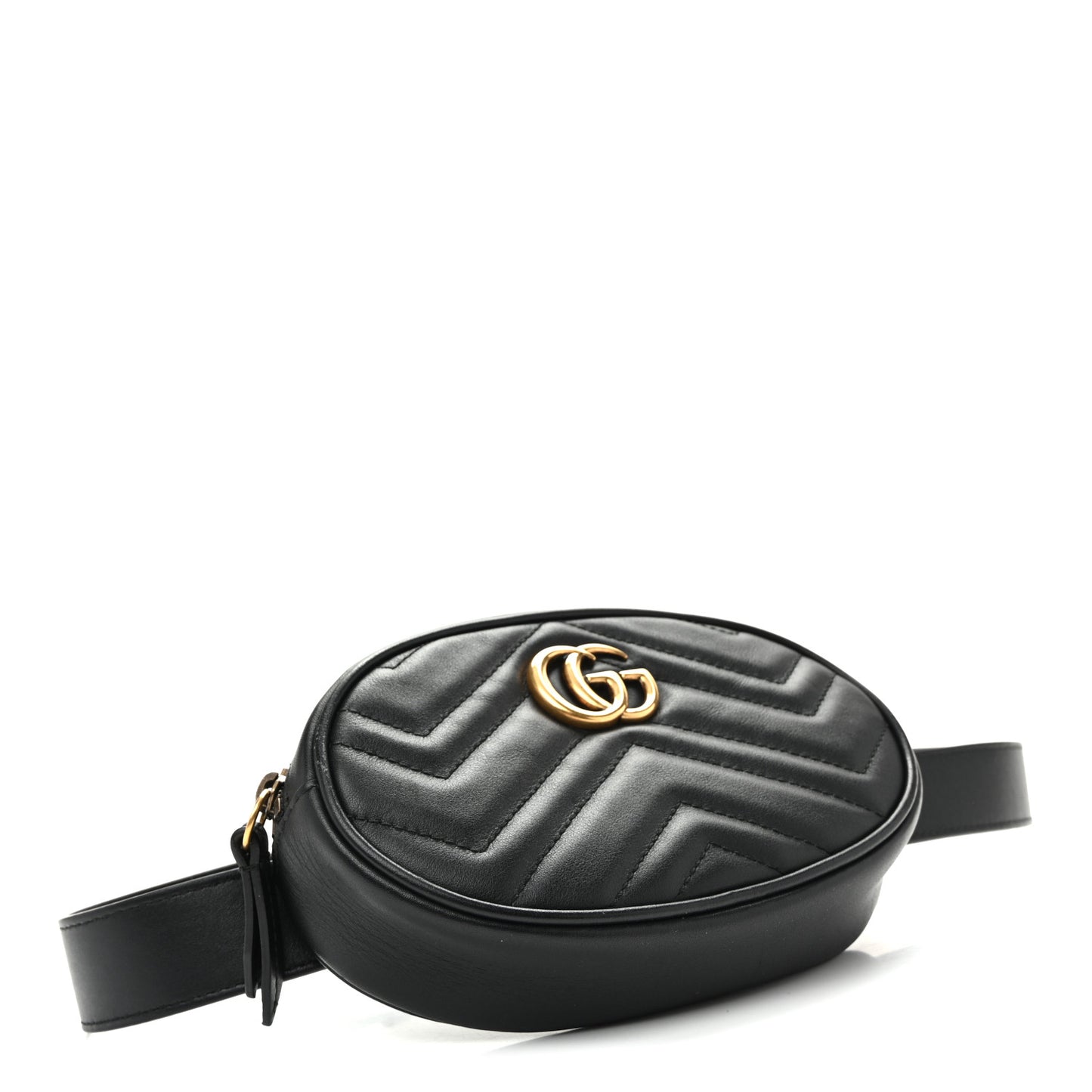 Calfskin Matelasse GG Marmont Belt Bag 75 30 Black