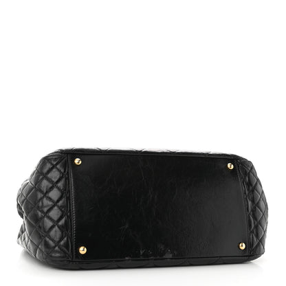 Chanel Glazed Calfskin Quilted Large Daily Walk Flap Black 4 of 11