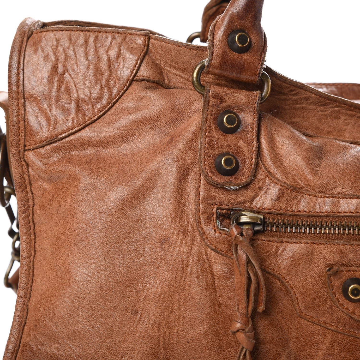 Balenciaga Chevre Classic Hardware City Cognac 278715 – FASHIONPHILE