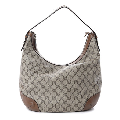 Gucci GG Supreme Monogram Margaux Calfskin Medium Nice Hobo Beige Ebony Acero 1 of 8