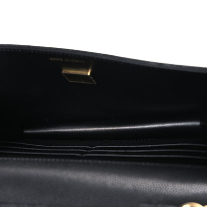 Chanel Shiny Caviar Lambskin Quilted CC Neo Filigree Wallet on Chain WOC Black 5 of 12