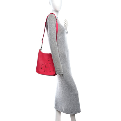Hermes Taurillon Clemence Evelyne III PM Rose Extreme 2 of 12