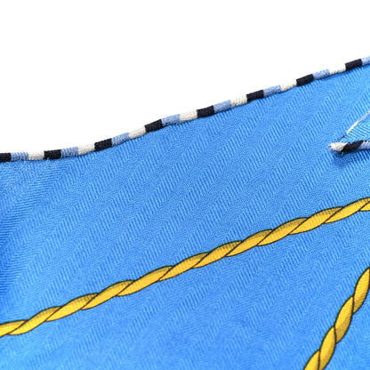 Hermes Cashmere Silk La Reale Giant Pointe Triangle Shawl 5 of 6