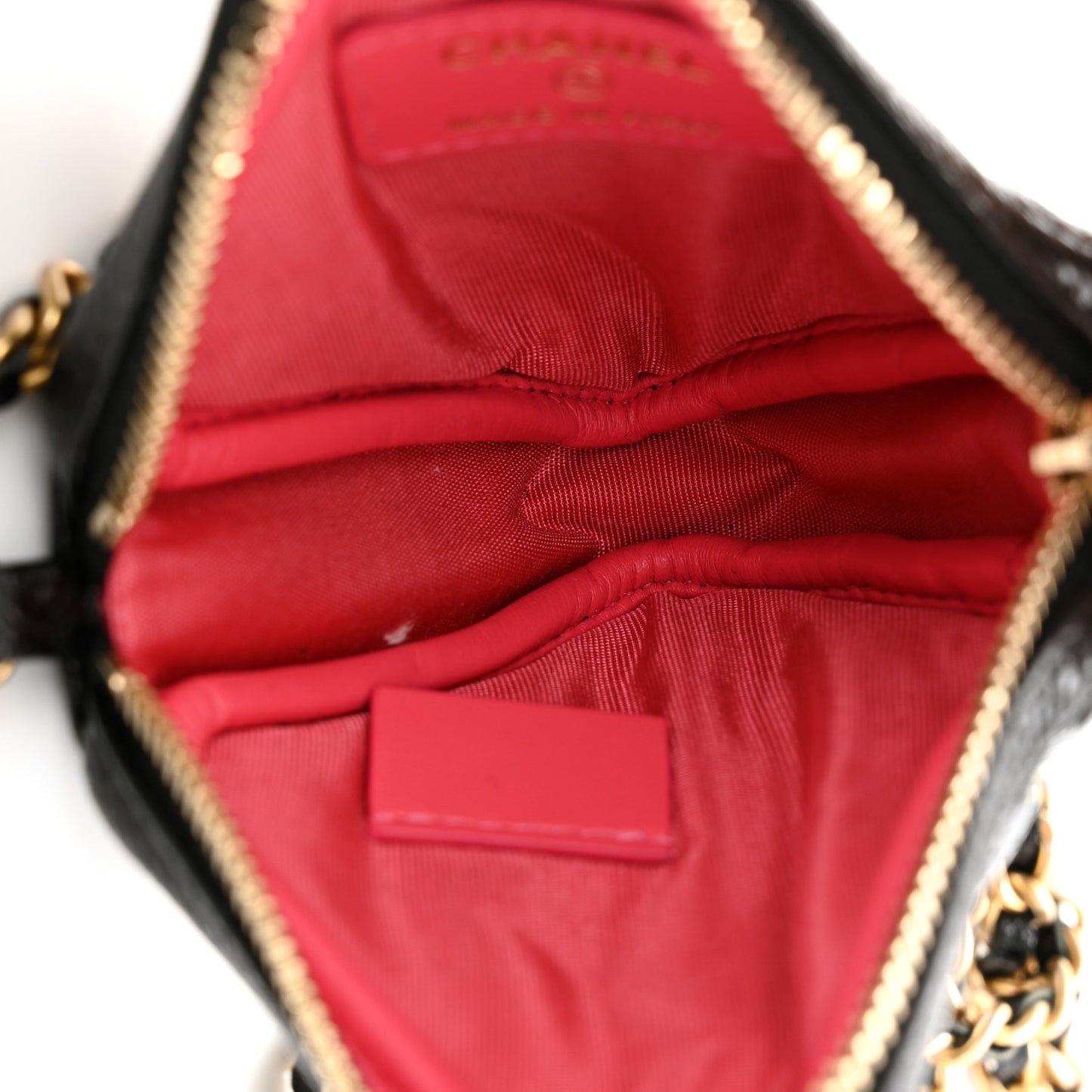 Caviar Quilted Diamond Coin Purse With Chain Black